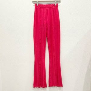 NWOT! ZARA Pink Sheer Flare Pants!